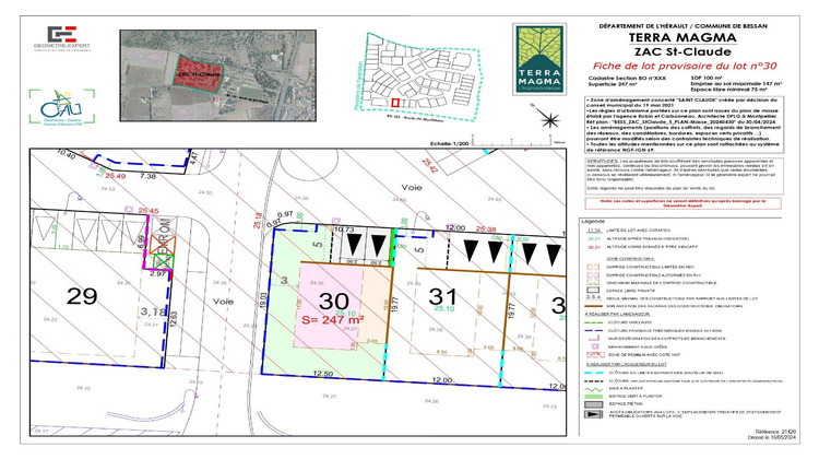 Ma-Cabane - Vente Terrain BESSAN, 247 m²