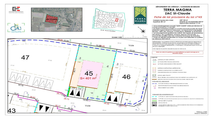 Ma-Cabane - Vente Terrain BESSAN, 401 m²