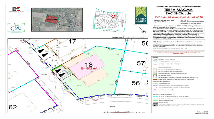 Ma-Cabane - Vente Terrain BESSAN, 502 m²