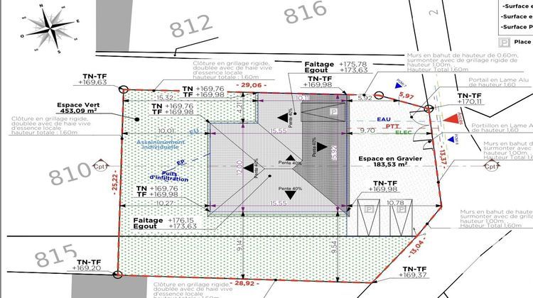 Ma-Cabane - Vente Terrain Bioule, 801 m²