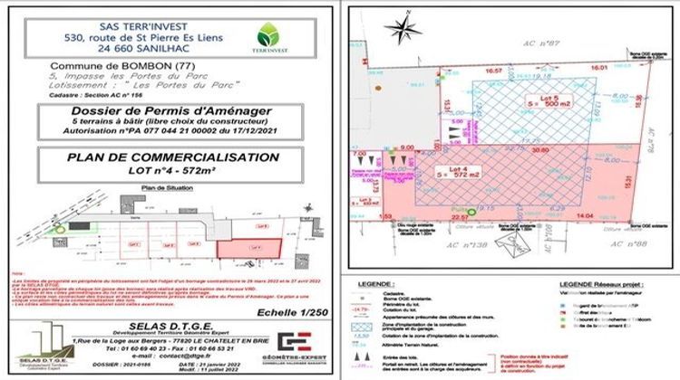 Ma-Cabane - Vente Terrain Bombon, 572 m²