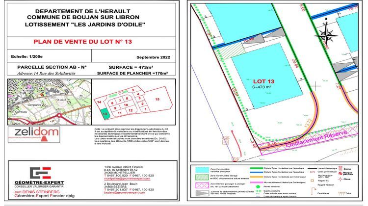 Ma-Cabane - Vente Terrain BOUJAN SUR LIBRON, 474 m²