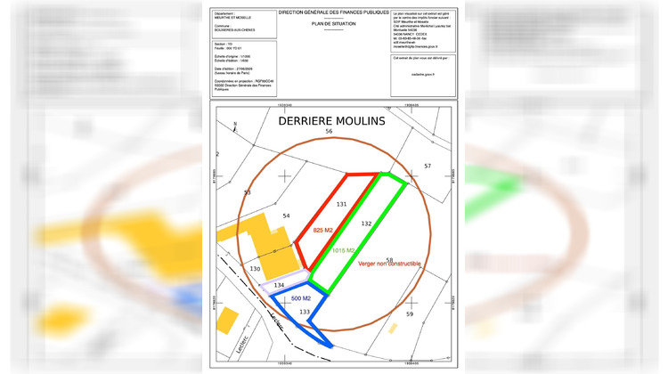Ma-Cabane - Vente Terrain Bouxieres-Aux-Chenes, 825 m²