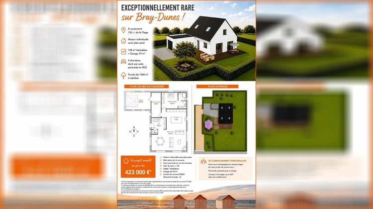 Ma-Cabane - Vente Terrain Bray-Dunes, 1068 m²