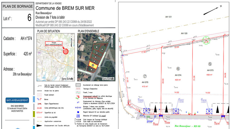 Ma-Cabane - Vente Terrain BREM-SUR-MER, 420 m²