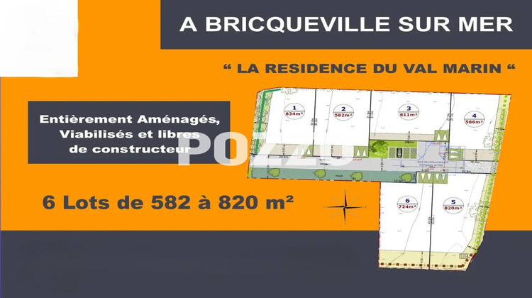 Ma-Cabane - Vente Terrain BRICQUEVILLE-SUR-MER, 586 m²