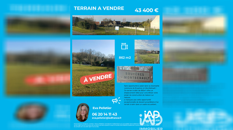 Ma-Cabane - Vente Terrain Bruyères-Et-Montbérault, 862 m²