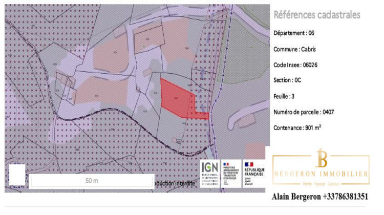 Ma-Cabane - Vente Terrain Cabris, 3151 m²