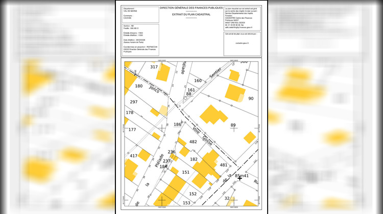 Ma-Cabane - Vente Terrain CACHAN, 223 m²