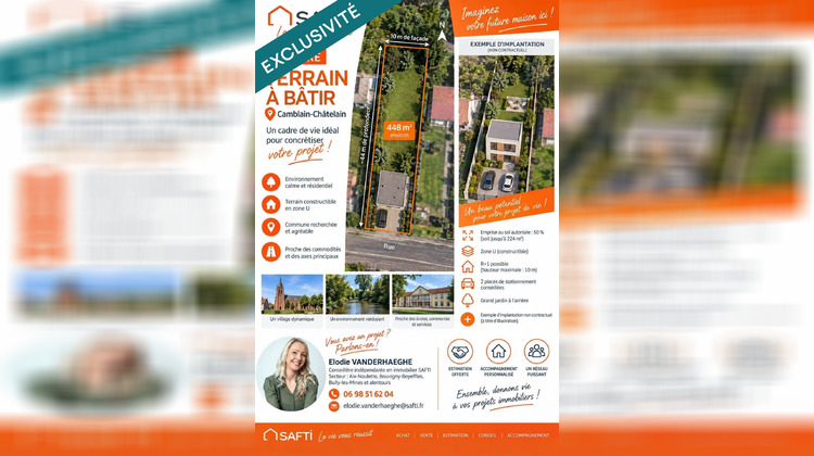 Ma-Cabane - Vente Terrain Camblain-Chatelain, 448 m²