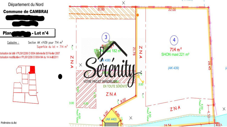 Ma-Cabane - Vente Terrain Cambrai, 1302 m²