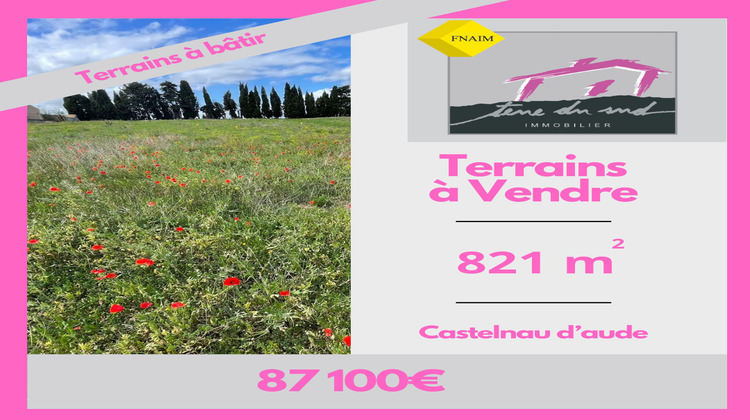Ma-Cabane - Vente Terrain Castelnau-d'Aude, 821 m²