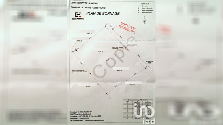 Ma-Cabane - Vente Terrain Cérans-Foulletourte, 1831 m²