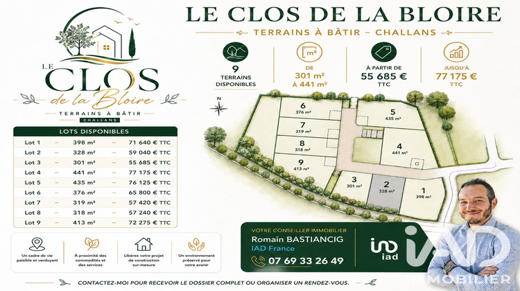 Ma-Cabane - Vente Terrain Challans, 328 m²