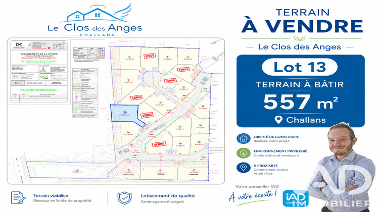 Ma-Cabane - Vente Terrain Challans, 557 m²
