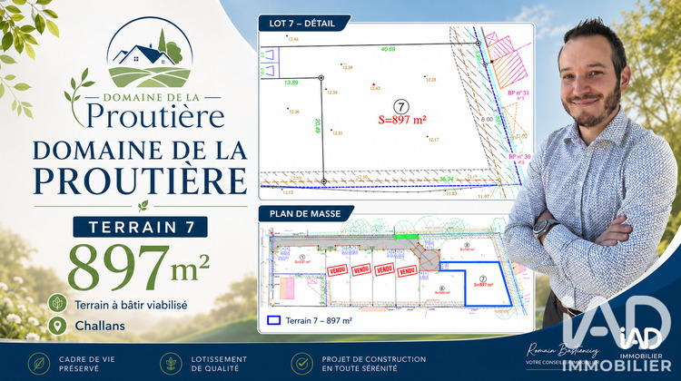 Ma-Cabane - Vente Terrain Challans, 897 m²