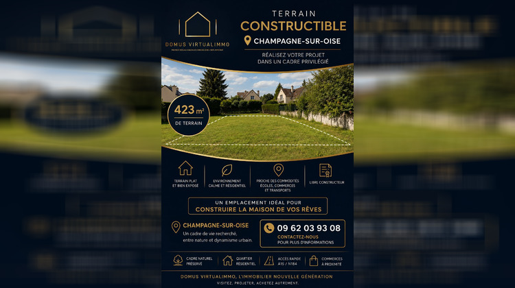 Ma-Cabane - Vente Terrain Champagne-sur-Oise, 423 m²