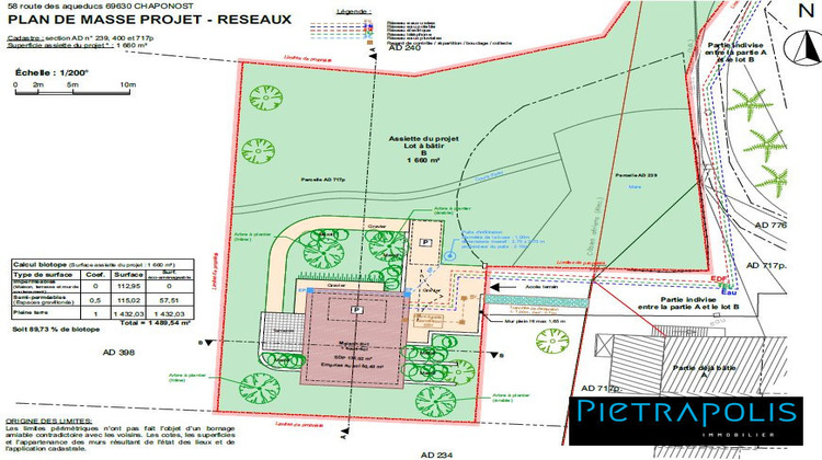 Ma-Cabane - Vente Terrain Chaponost, 1659 m²