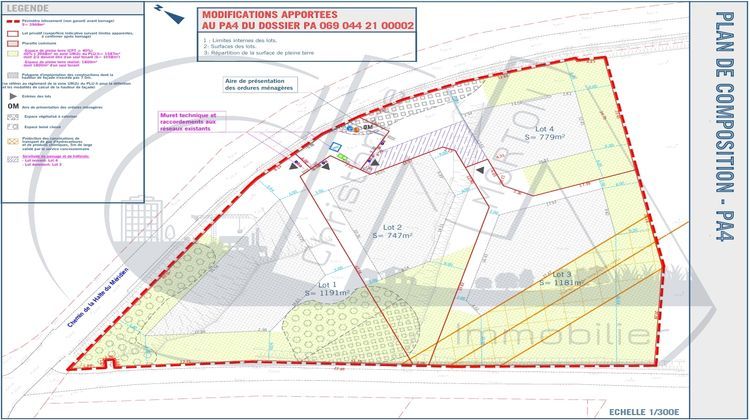 Ma-Cabane - Vente Terrain CHARBONNIERES-LES-BAINS, 1181 m²