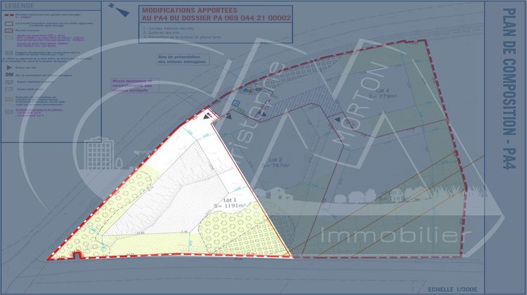 Ma-Cabane - Vente Terrain CHARBONNIERES-LES-BAINS, 1191 m²