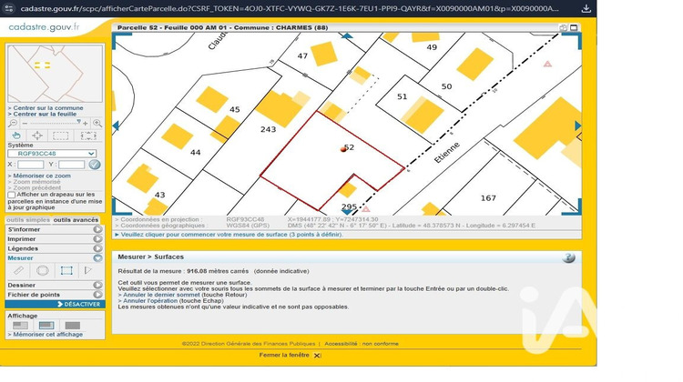 Ma-Cabane - Vente Terrain Charmes, 882 m²