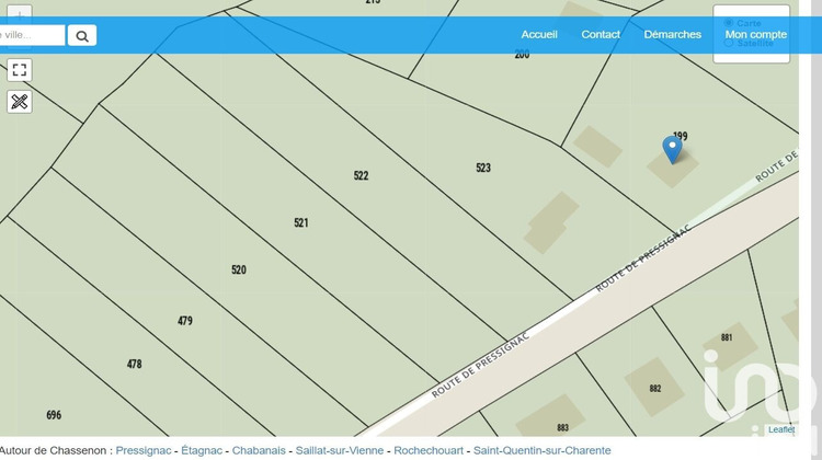 Ma-Cabane - Vente Terrain Chassenon, 2470 m²