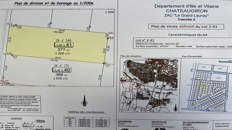 Ma-Cabane - Vente Terrain Châteaugiron, 377 m²
