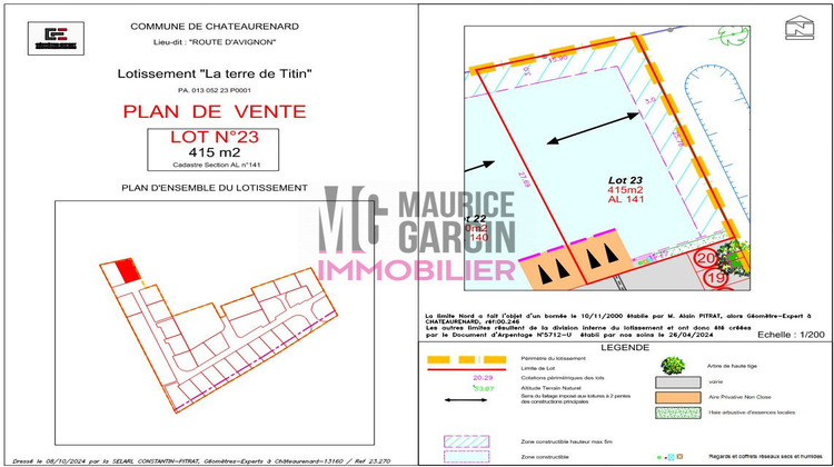 Ma-Cabane - Vente Terrain Châteaurenard, 415 m²