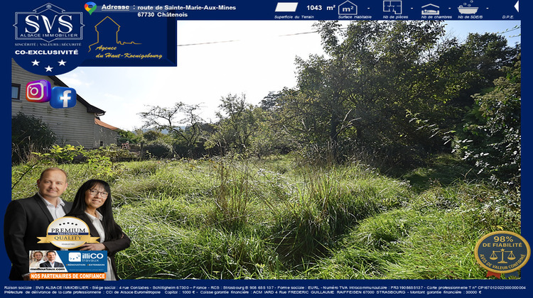 Ma-Cabane - Vente Terrain Châtenois, 1043 m²