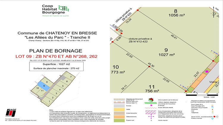 Ma-Cabane - Vente Terrain CHATENOY-EN-BRESSE, 1027 m²
