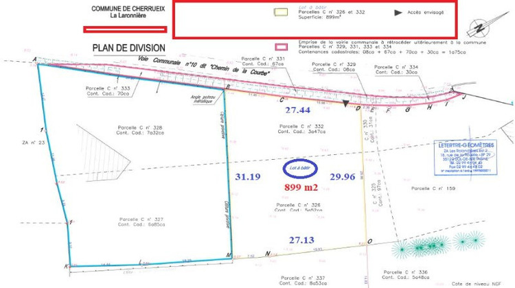 Ma-Cabane - Vente Terrain CHERRUEIX, 899 m²