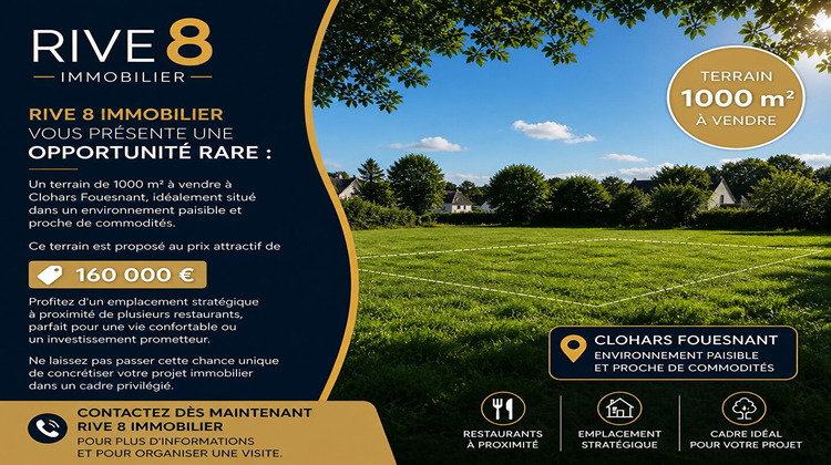 Ma-Cabane - Vente Terrain CLOHARS-FOUESNANT, 1000 m²