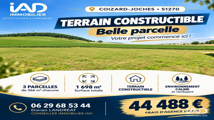 Ma-Cabane - Vente Terrain Coizard-Joches, 1698 m²