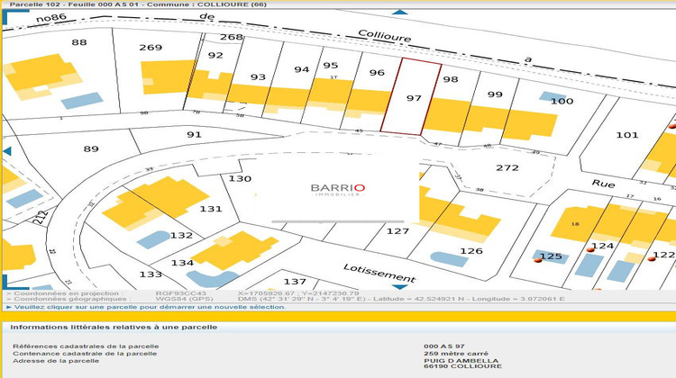 Ma-Cabane - Vente Terrain Collioure, 259 m²