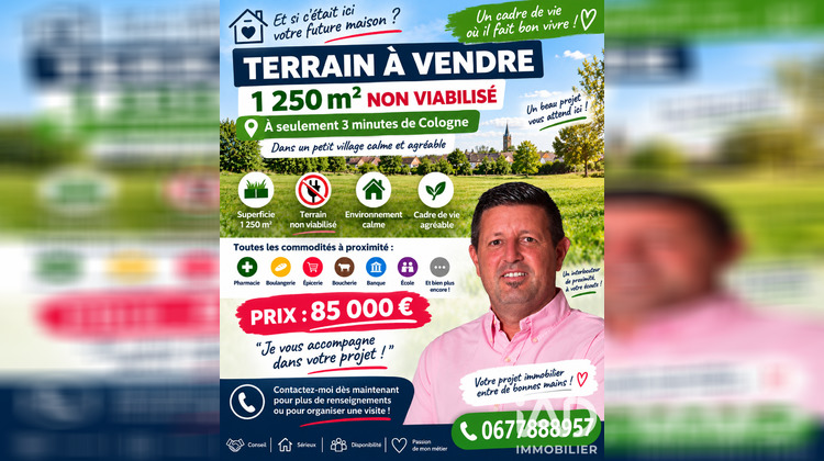 Ma-Cabane - Vente Terrain Cologne, 1250 m²