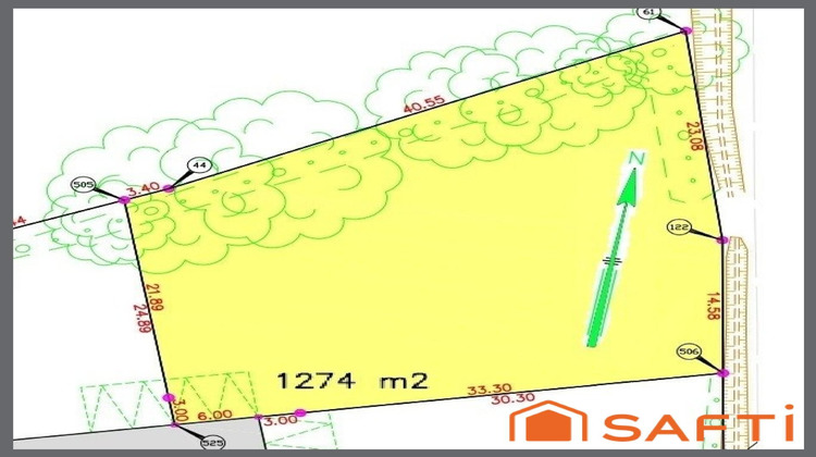 Ma-Cabane - Vente Terrain Contest, 1274 m²