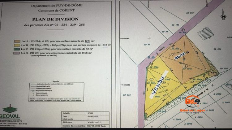 Ma-Cabane - Vente Terrain Corent, 1271 m²