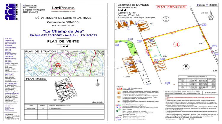 Ma-Cabane - Vente Terrain DONGES, 424 m²