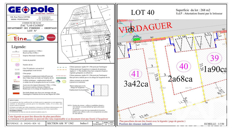 Ma-Cabane - Vente Terrain Elne, 268 m²
