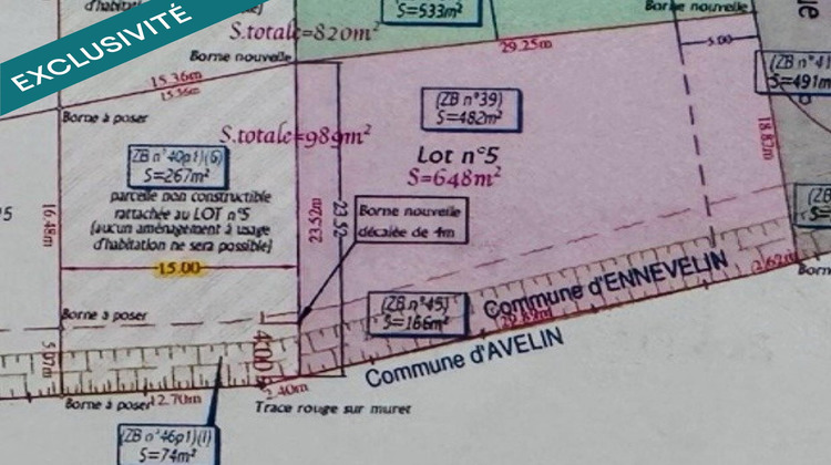 Ma-Cabane - Vente Terrain Ennevelin, 989 m²
