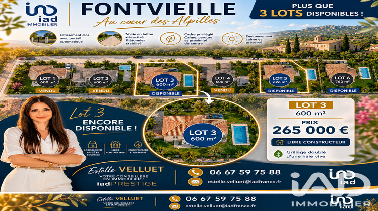Ma-Cabane - Vente Terrain Fontvieille, 600 m²