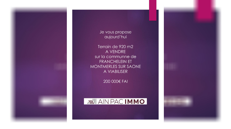 Ma-Cabane - Vente Terrain FRANCHELEINS, 920 m²