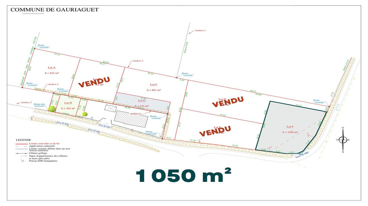 Ma-Cabane - Vente Terrain Gauriaguet, 1050 m²