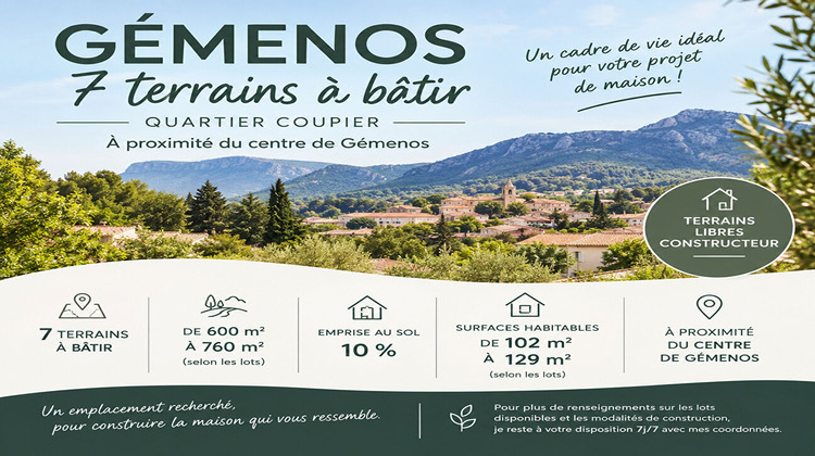 Ma-Cabane - Vente Terrain GEMENOS, 600 m²