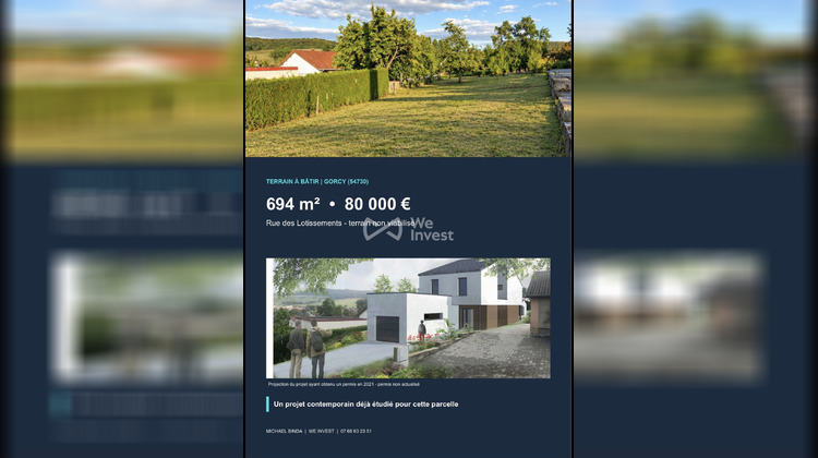 Ma-Cabane - Vente Terrain Gorcy, 835 m²