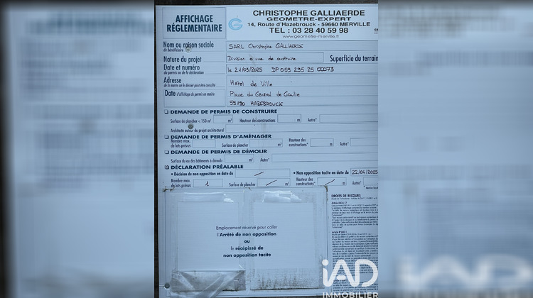 Ma-Cabane - Vente Terrain Hazebrouck, 1072 m²