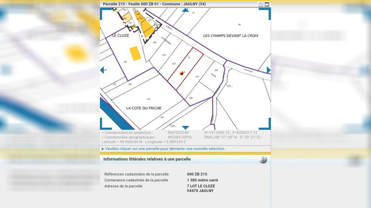 Ma-Cabane - Vente Terrain JAULNY, 1385 m²