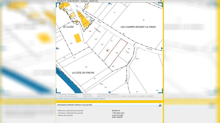 Ma-Cabane - Vente Terrain JAULNY, 1495 m²