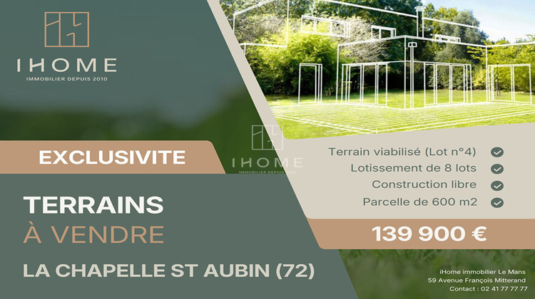 Ma-Cabane - Vente Terrain LA CHAPELLE-SAINT-AUBIN, 600 m²