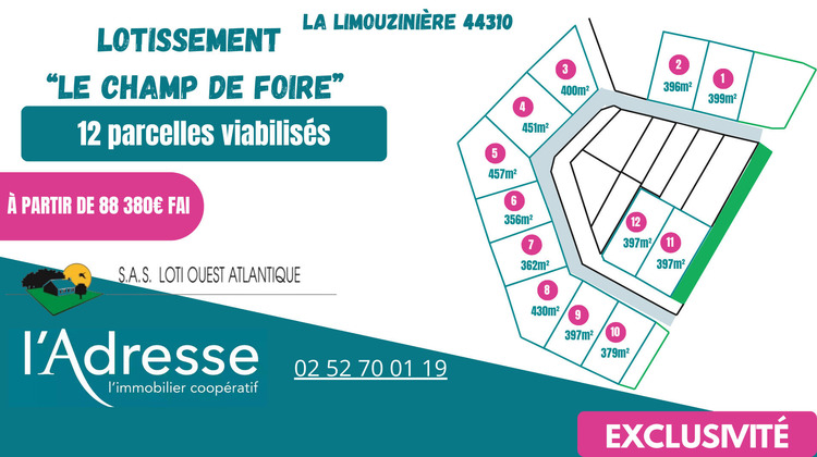 Ma-Cabane - Vente Terrain LA LIMOUZINIERE, 396 m²